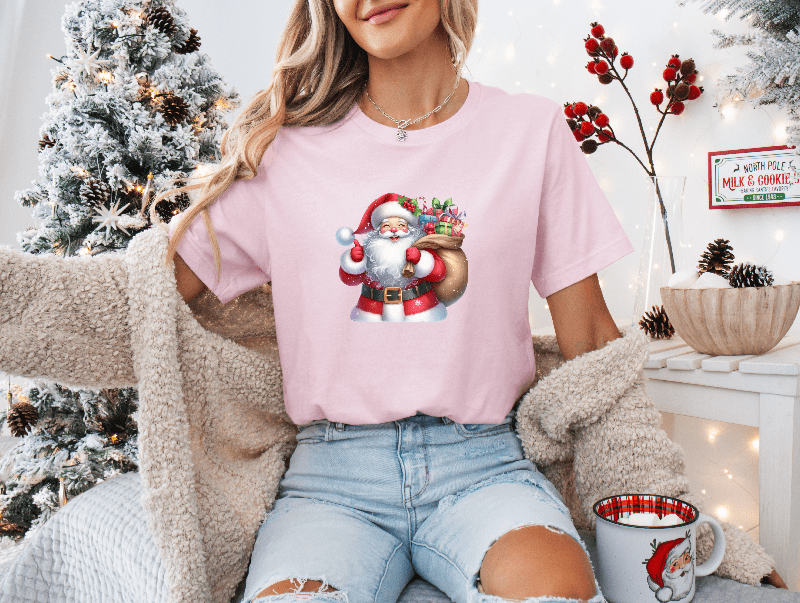 Happy Santa Claus with His Bag of Presents