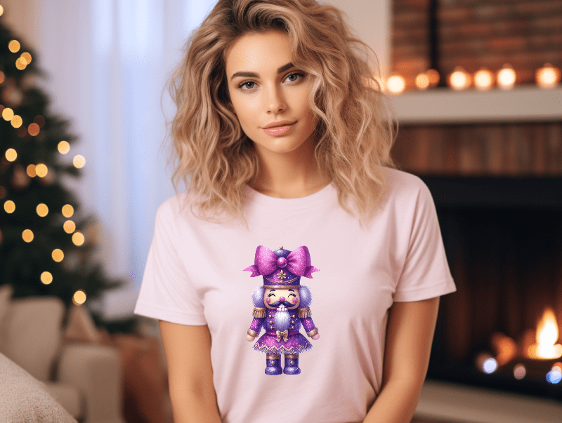 Purple Nutcracker with Bow