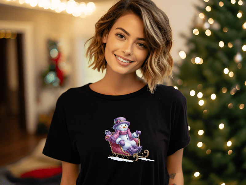 Snowman in a Sleigh