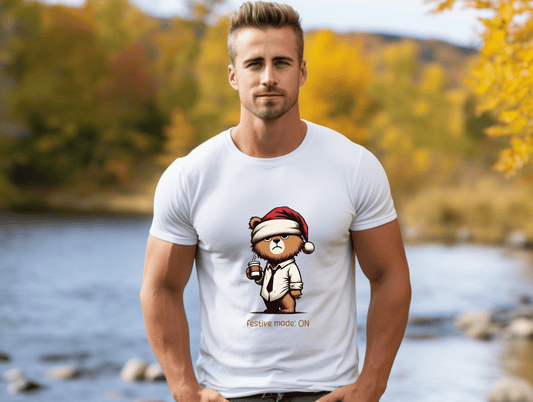 Bear with Santa Hat Festive Mode ON!