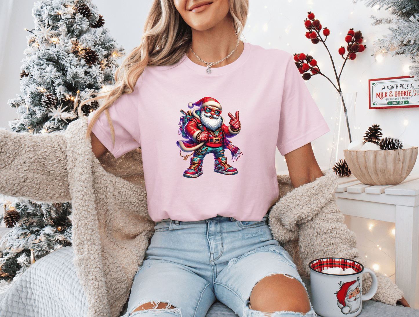 Neon with Hip Hop Santa Claus