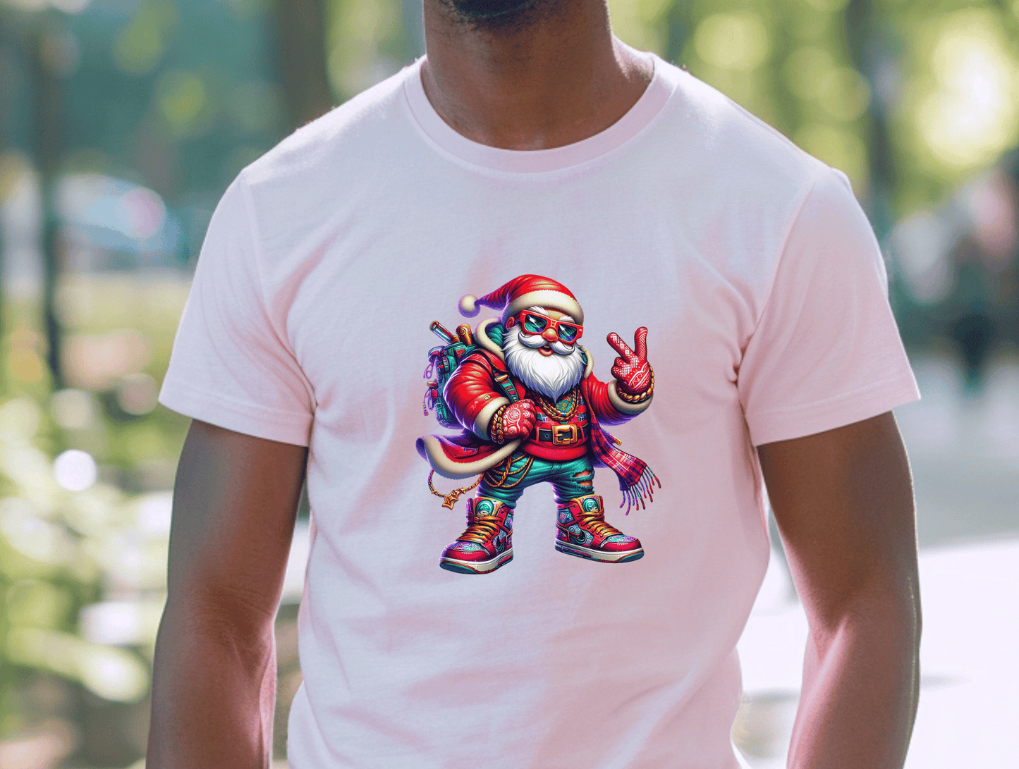 Neon with Hip Hop Santa Claus