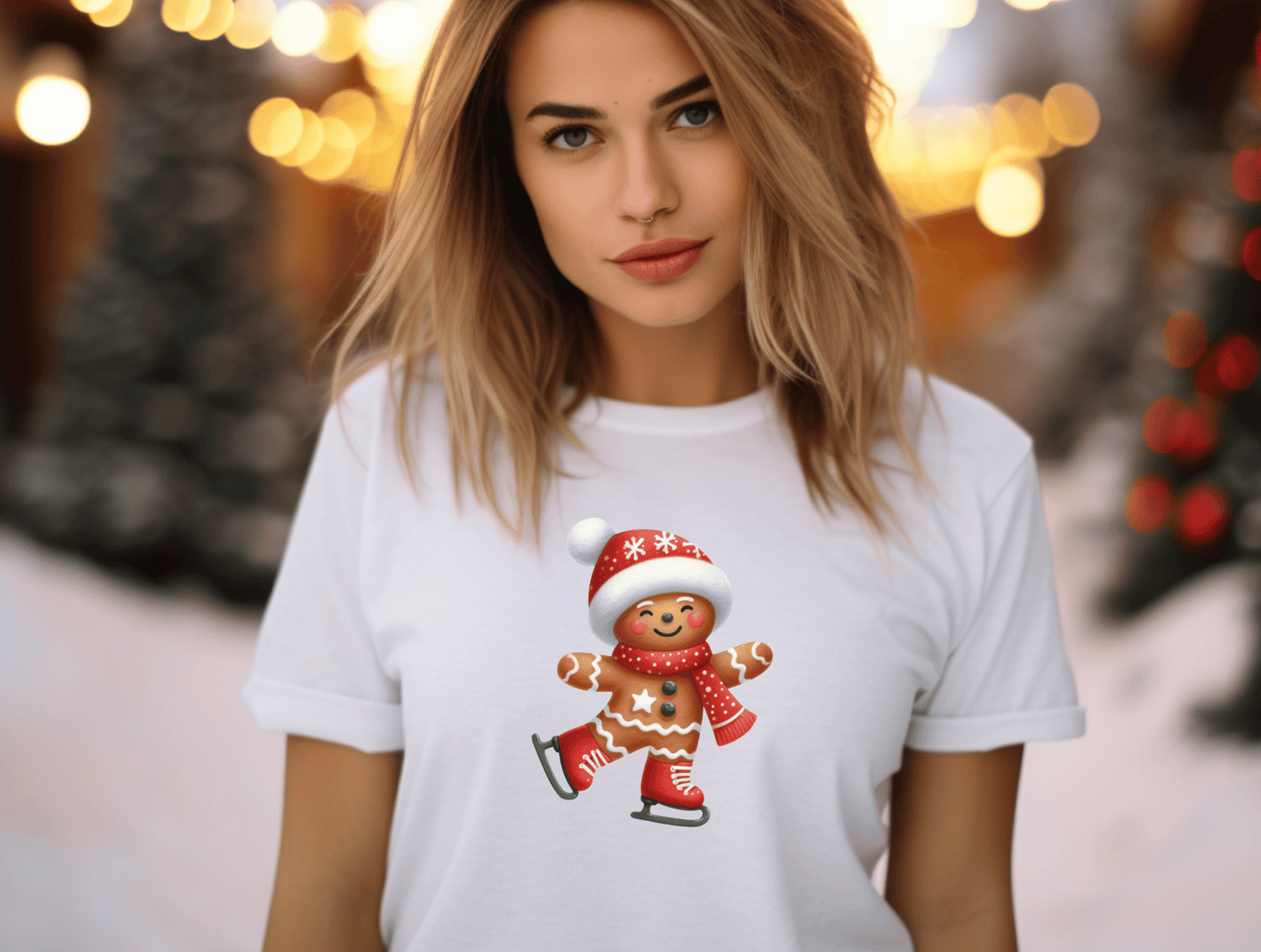 Christmas Gingerbread Boy Skating
