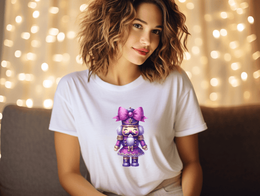 Purple Nutcracker with Bow